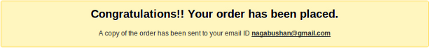 Order confirmation
